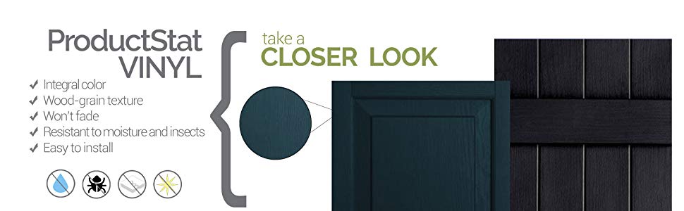 Lifetime Vinyl Shutter Details